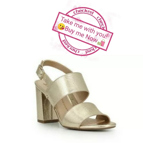 Timeless strappy silhouette block heel. SIZE 6M - Picture 1 of 6